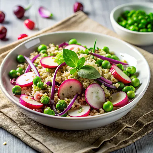 बहुरंगी सब्ज़ी और क्विनोआ सलाद